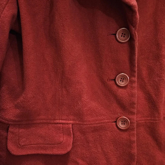 Harve Benard Red Wool Coat Plus Size 16 - Picture 4 of 5